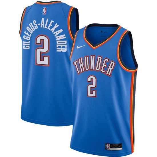 Oklahoma City Thunder Shai Gilgeous-Alexander 2 2020 2021 Nike Icon Edition NBA Jersey Swingman