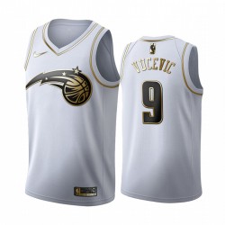 Orlando Magic Nikola Vucevic 9 Nike 2019 2020 Golden Edition White NBA Jersey Swingman