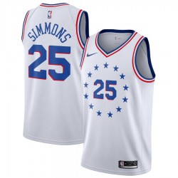 Philadelphia 76ers Ben Simmons 25 2018 2019 Nike White NBA Jersey Swingman