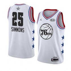 Philadelphia 76ers Ben Simmons 25 2019 All Star Jordan Brand White NBA Jersey Swingman