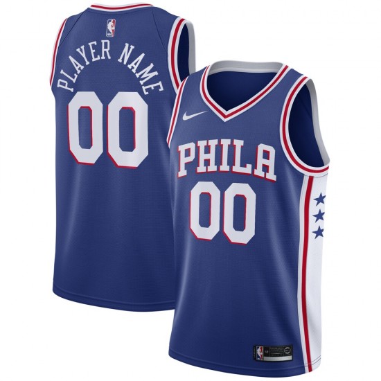 Philadelphia 76ers Custom 2020 2021 Nike Icon Edition NBA Jersey Swingman