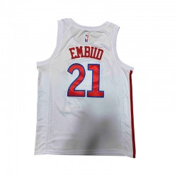 Philadelphia 76ers JOEL EMBIID 21 Nike 2022-2023 City Edition White NBA Jersey Swingman