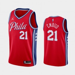 Philadelphia 76ers Joel Embiid 21 2020 2021 Jordan Brand Statement Edition NBA Jersey Swingman