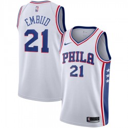 Philadelphia 76ers Joel Embiid 21 Nike 2019 2020 Association Edition NBA Jersey Swingman