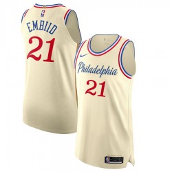 Philadelphia 76ers Joel Embiid 21 Nike 2019 2020 City Edition NBA Jersey Swingman