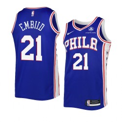 Philadelphia 76ers Joel Embiid 21 Nike 2022-2023 Icon Edition Royal NBA Jersey Swingman