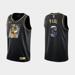 Phoenix Suns Chris Paul 3 Nike 2021 2022 Golden Edition 75th Anniversary Diamond Black NBA Jersey Swingman