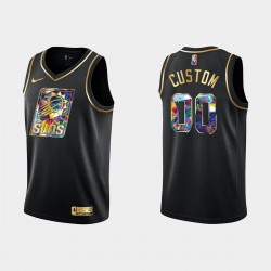 Phoenix Suns Custom Nike 2021 2022 Golden Edition 75th Anniversary Diamond Black NBA Jersey Swingman