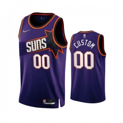 Phoenix Suns Custom Nike 2022 2023 Icon Edition Purple NBA Jersey Swingman