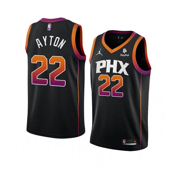 Phoenix Suns DeAndre Ayton 22 Jordan 2022 2023 Statement Edition Black NBA Jersey Swingman