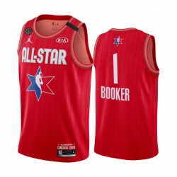Phoenix Suns Devin Booker 1 2020 All Star Jordan Brand Red NBA Jersey Swingman