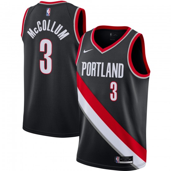 Portland Trail Blazers C.J. McCollum 3 2020 2021 Nike Icon Edition NBA Jersey Swingman