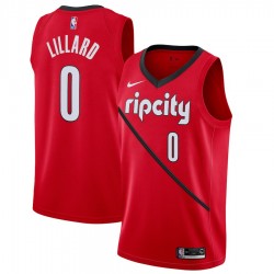 Portland Trail Blazers Damian Lillard 2018 2019 Nike Red NBA Jersey Swingman