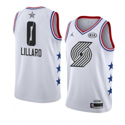 Portland Trail Blazers Damian Lillard 2019 All Star Jordan Brand White NBA Jersey Swingman