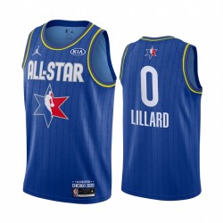 Portland Trail Blazers Damian Lillard 2020 All Star Jordan Brand Blue NBA Jersey Swingman