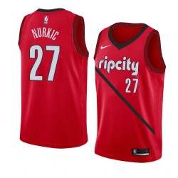 Portland Trail Blazers Jusuf Nurkic 27 2018 2019 Nike Red NBA Jersey Swingman