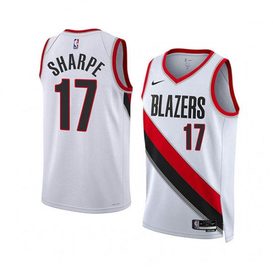 Portland Trail Blazers Shaedon Sharpe 17 Nike 2022 2023 Association Edition White NBA Jersey Swingman