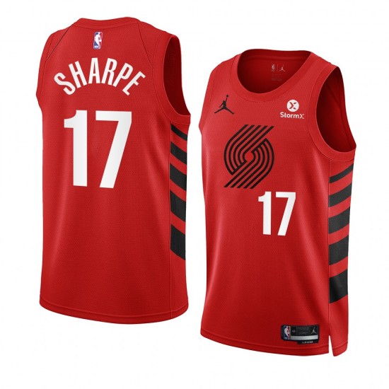 Portland Trail Blazers Shaedon Sharpe 17 Nike 2022 2023 Statement Edition Red NBA Jersey Swingman