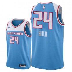 Sacramento Kings Buddy Hield 24 2018 2019 Nike City Edition Blue NBA Jersey Swingman