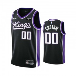 Sacramento Kings Custom Nike ICON EDITION 2023 2024 Black NBA Jersey Swingman