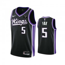 Sacramento Kings DEAARON FOX 5 Nike ICON EDITION 2023 2024 Black NBA Jersey Swingman