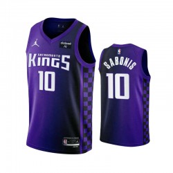 Sacramento Kings DOMANTAS SABONIS 10 Jordan Statement Edition 2023 2024 Purple NBA Jersey Swingman