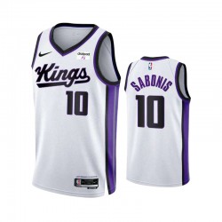 Sacramento Kings DOMANTAS SABONIS 10 Nike ASSOCIATION EDITION 2023 2024 White NBA Jersey Swingman