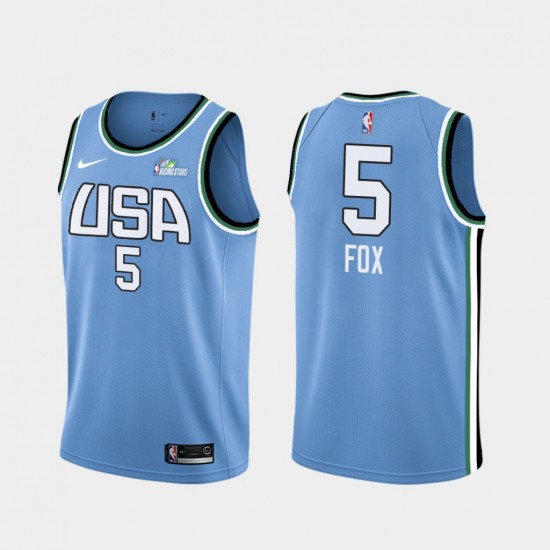 Sacramento Kings DeAaron Fox 5 Nike 2019 Rising Star NBA Jersey Swingman