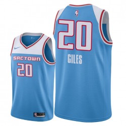 Sacramento Kings Harry Giles 20 2018 2019 Nike City Edition Blue NBA Jersey Swingman