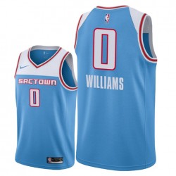 Sacramento Kings Troy Williams 2018 2019 Nike City Edition Blue NBA Jersey Swingman