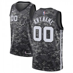 San Antonio Spurs Custom 2018 2019 Nike City Edition Black NBA Jersey Swingman