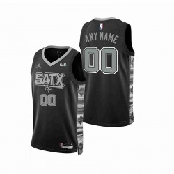 San Antonio Spurs Custom Jordan 2022-2023 Statement Edition Black NBA Jersey Swingman