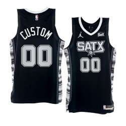 San Antonio Spurs Custom Nike 2022 2023 Statement Edition Black NBA Jersey Swingman