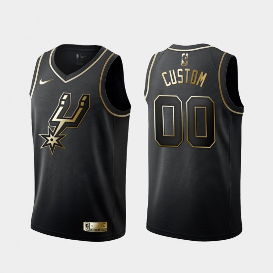 San Antonio Spurs Custom Nike Golden Edition Black NBA Jersey Swingman