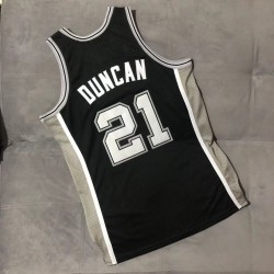 San Antonio Spurs DUNCAN 21 Retro 2001-02 Mitchellness Black NBA Jersey Swingman