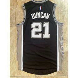 San Antonio Spurs DUNCAN 21 Retro Black NBA Jersey Swingman