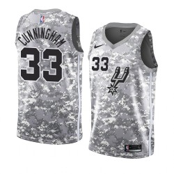 San Antonio Spurs Dante Cunningham 33 2018 2019 Nike Gray NBA Jersey Swingman