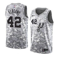 San Antonio Spurs Davis Bertans 42 2018 2019 Nike Gray NBA Jersey Swingman