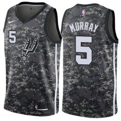 San Antonio Spurs Dejounte Murray 5 Nike City Edition Black NBA Jersey Swingman