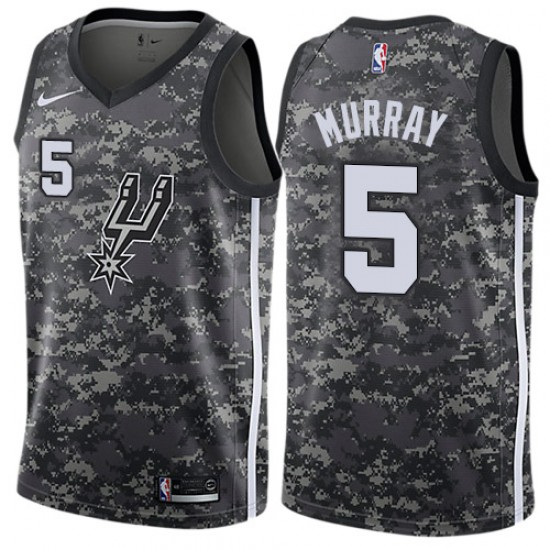 San Antonio Spurs Dejounte Murray 5 Nike City Edition Black NBA Jersey Swingman