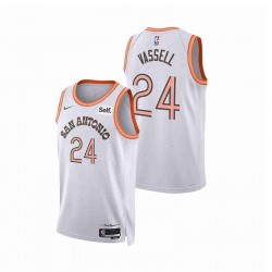 San Antonio Spurs Devin Vassell 24 Nike 2023 2024 City Edition White NBA Jersey Swingman