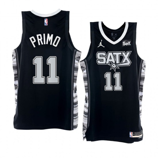 San Antonio Spurs Joshua Primo 11 Nike 2022 2023 Statement Edition Black NBA Jersey Swingman