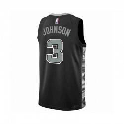 San Antonio Spurs Keldon Johnson 3 Jordan 2022-2023 Statement Edition Black NBA Jersey Swingman