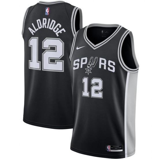 San Antonio Spurs LaMarcus Aldridge 12 2020 2021 Nike Icon Edition NBA Jersey Swingman