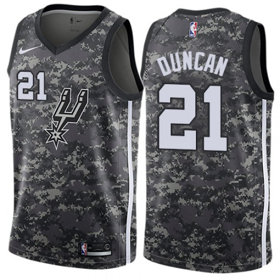 San Antonio Spurs Tim Duncan 21 Nike City Edition Black NBA Jersey Swingman