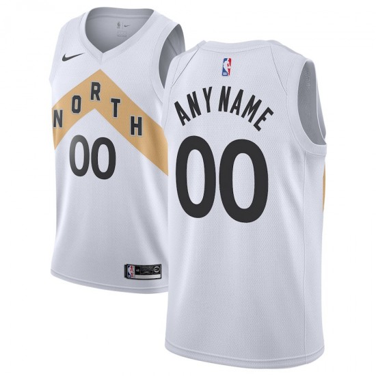 Toronto Raptors Custom 2018 2019 Nike City Edition White NBA Jersey Swingman