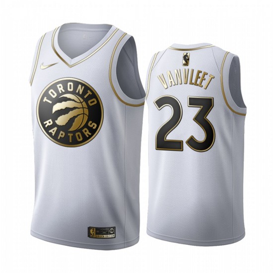 Toronto Raptors Fred VanVleet 23 Nike 2019 2020 Golden Edition White NBA Jersey Swingman