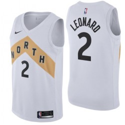 Toronto Raptors Kawhi Leonard 2 2018 2019 Nike City Edition White NBA Jersey Swingman