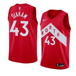 Toronto Raptors Pascal Siakam 43 2018 2019 Nike Red NBA Jersey Swingman