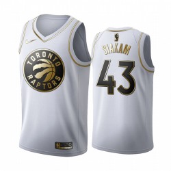 Toronto Raptors Pascal Siakam 43 Nike 2019 2020 Golden Edition White NBA Jersey Swingman